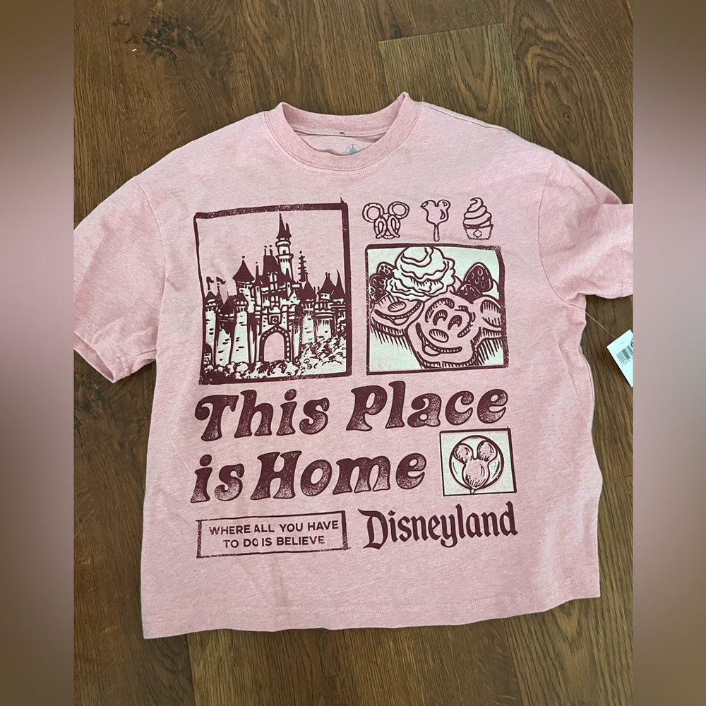 New 2025 Walt Disney This Place is Home T-shirt For Women size S